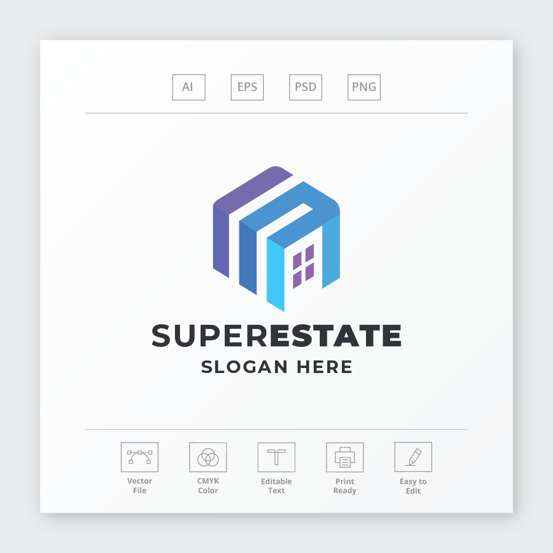 Super Real Estate Letter S Logo preview image.