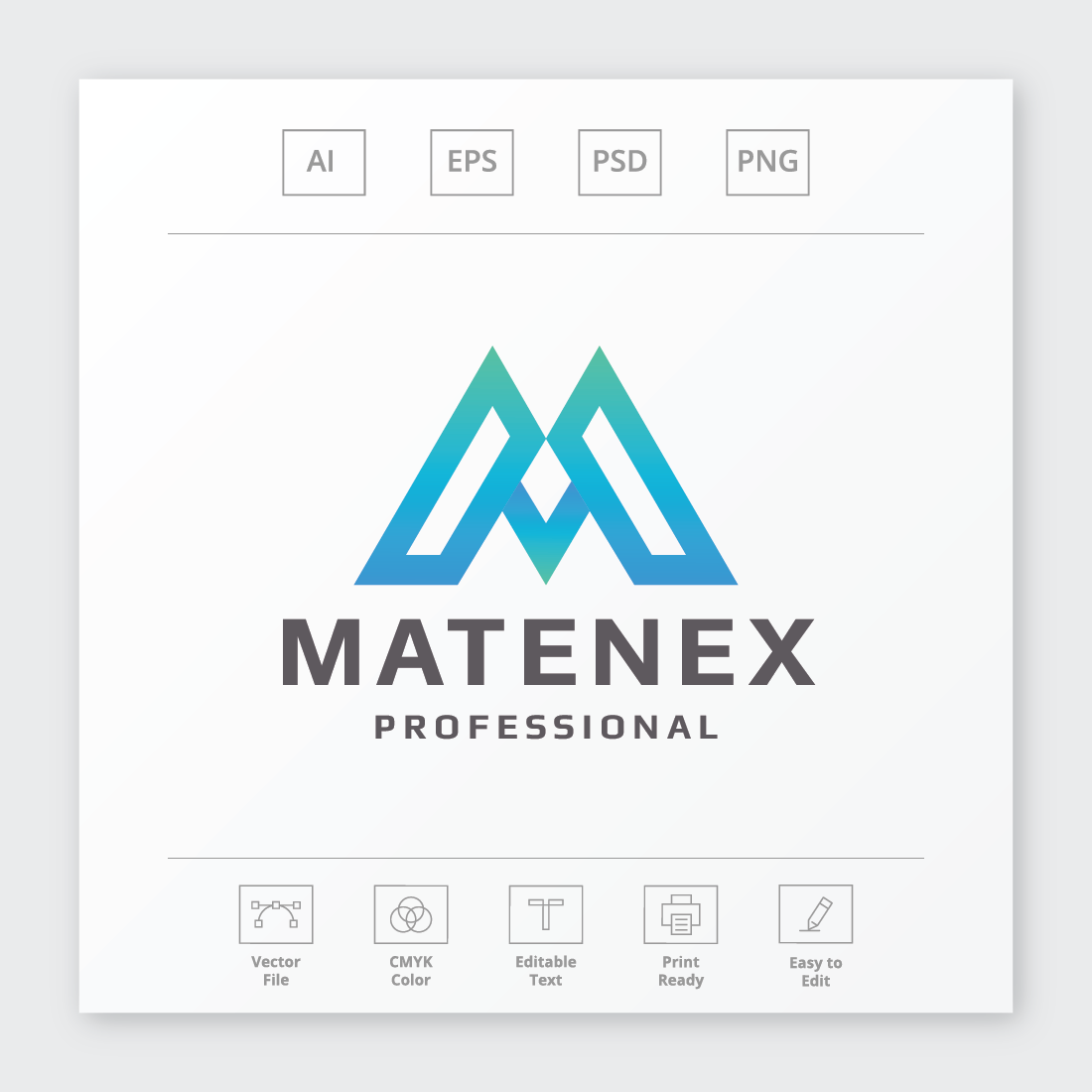 Matenex Letter M Logo preview image.