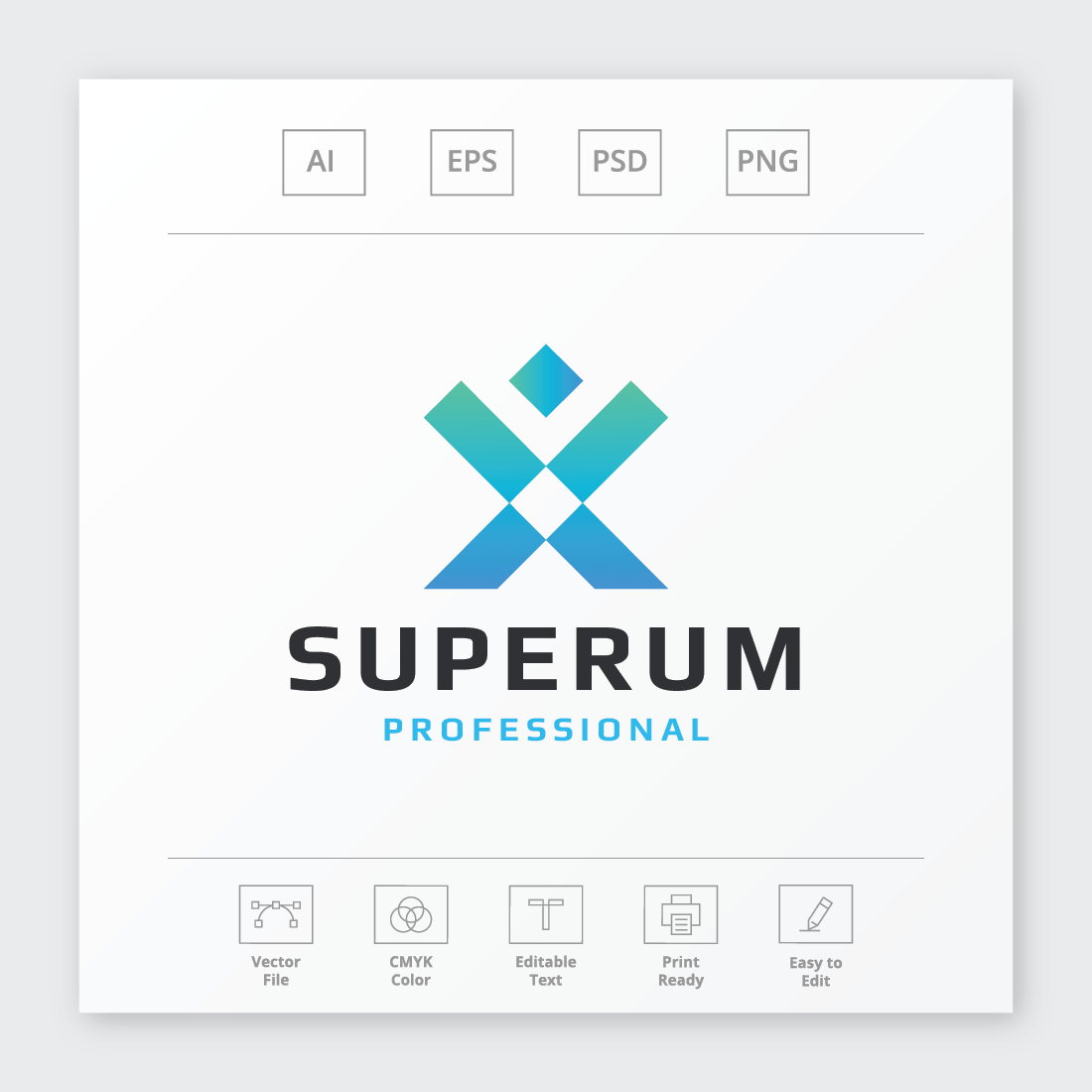 Super Human Professional Logo preview image.