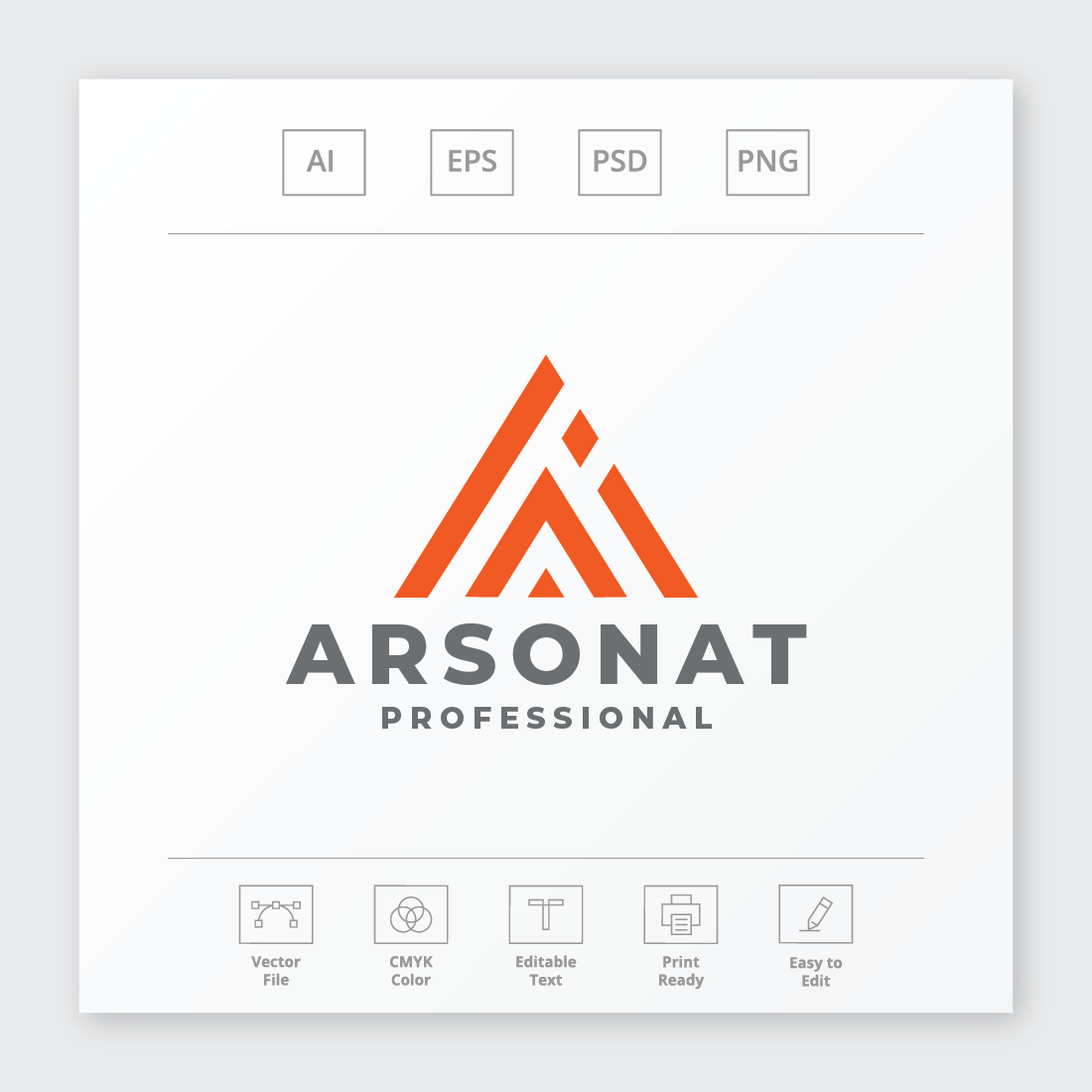 Arsonat Letter A Logo preview image.