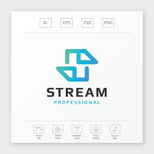 Stream Letter S Logo cover image.