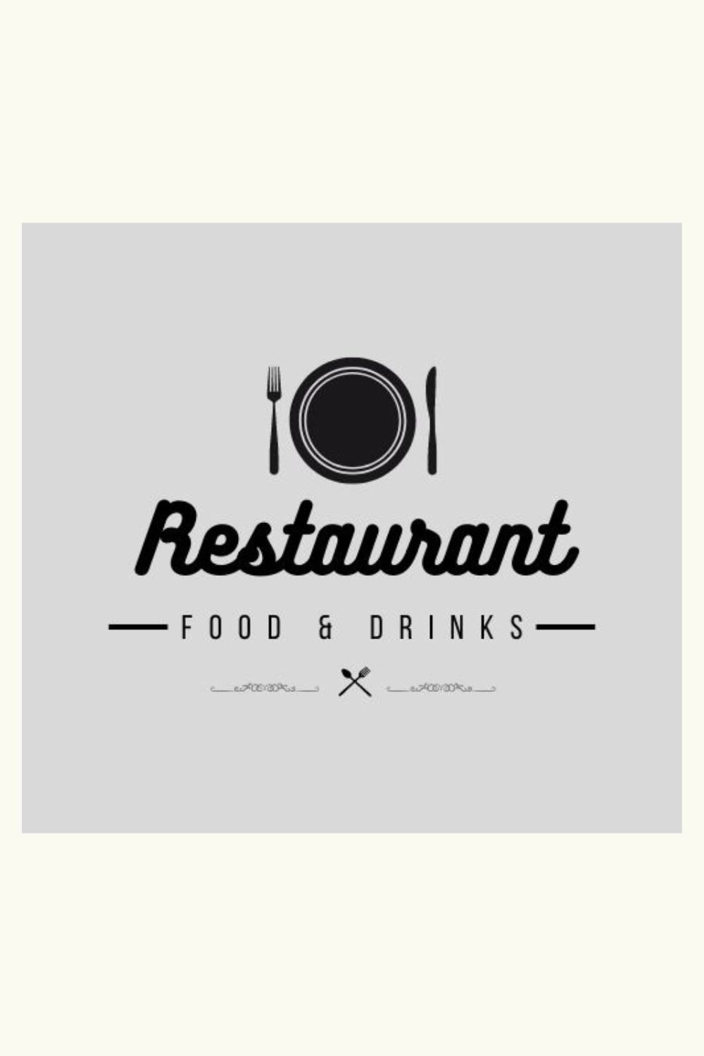 Customizable Restaurant Logo Templates pinterest preview image.