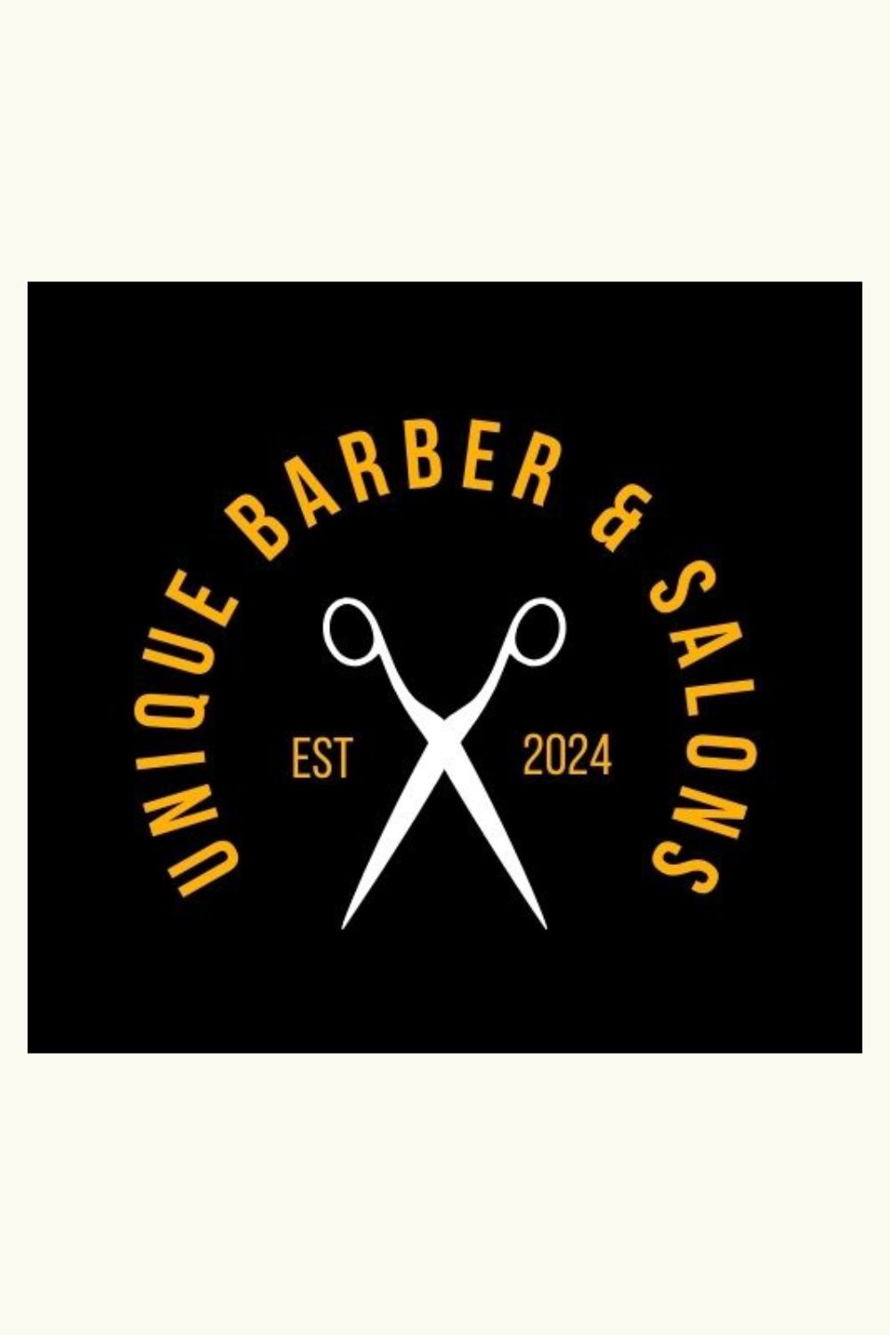 Barber Shop Logo Templates (Canva) pinterest preview image.