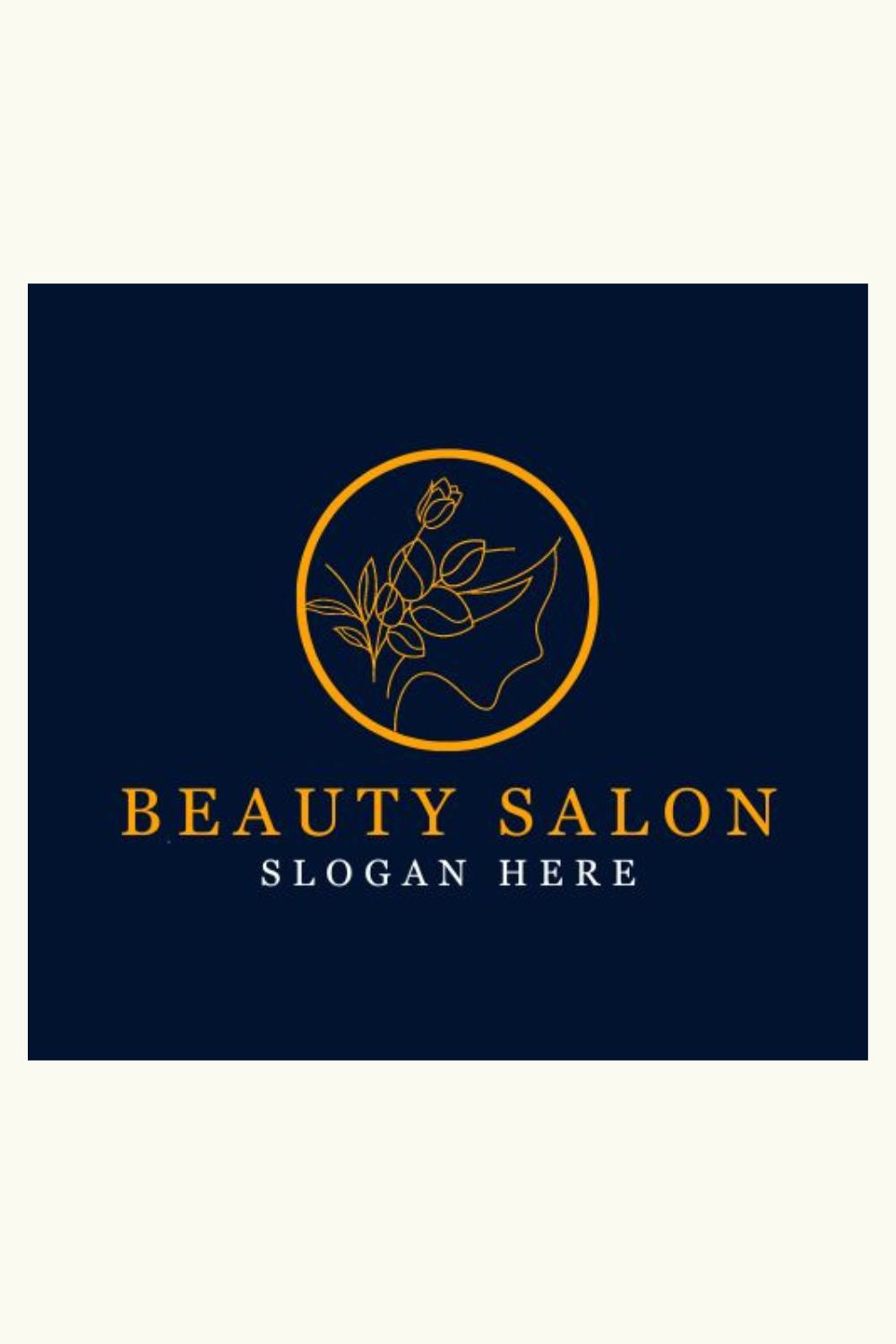 Editable Beauty Salon Logo Template pinterest preview image.
