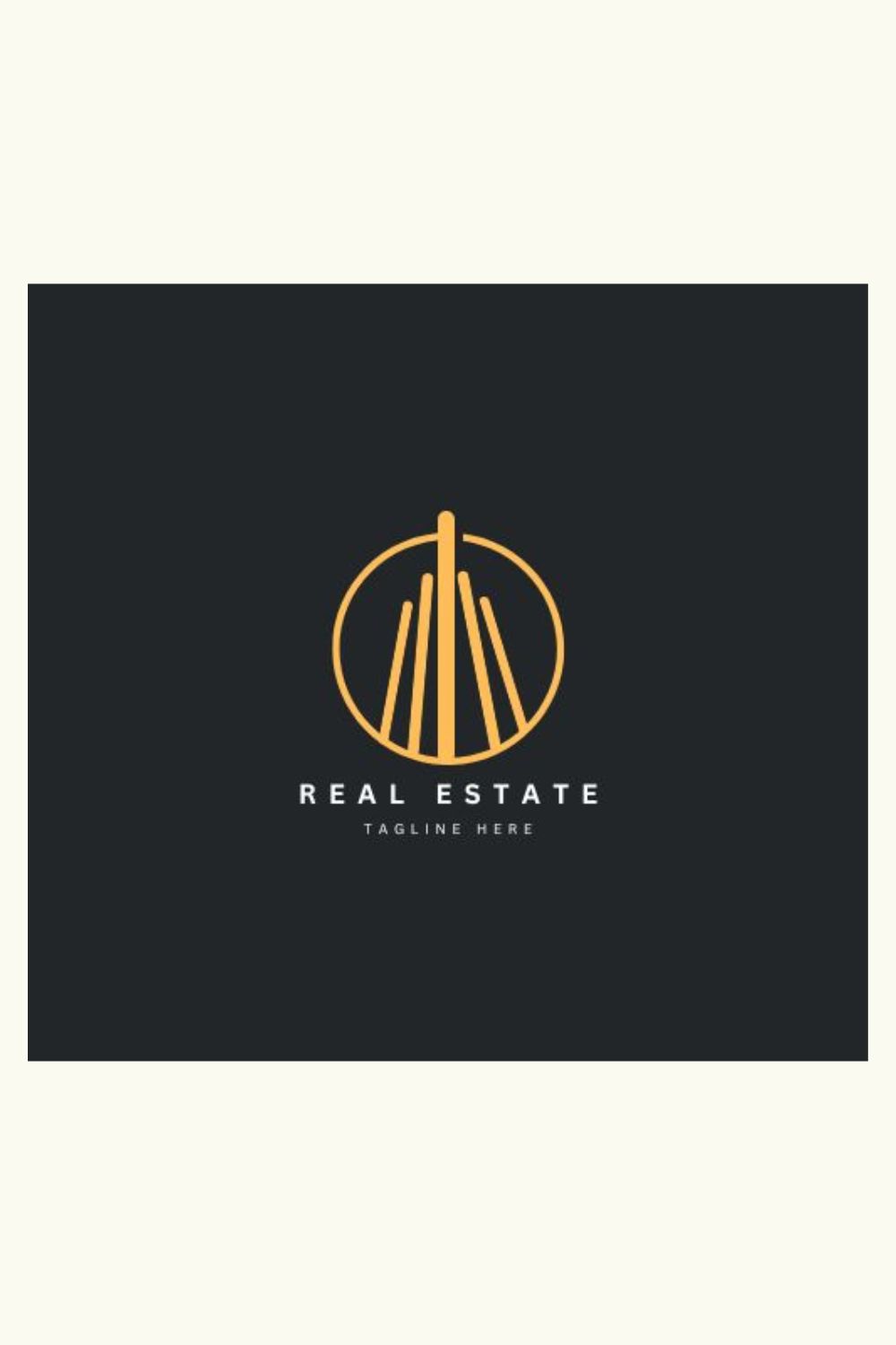 Editable Real Estate Logo Templates for Canva pinterest preview image.