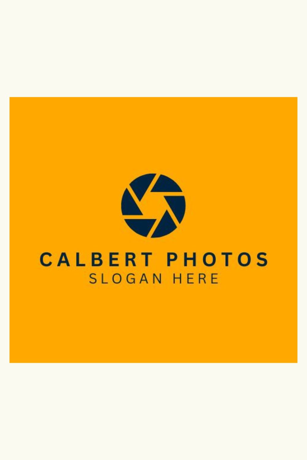Editable Photography & Camera Service Logos pinterest preview image.