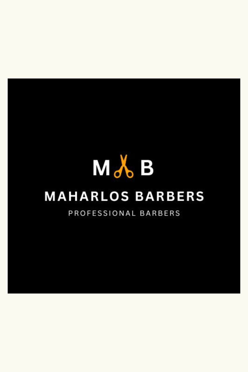 Professional Barber Logo Templates (Canva, 500x500px) pinterest preview image.