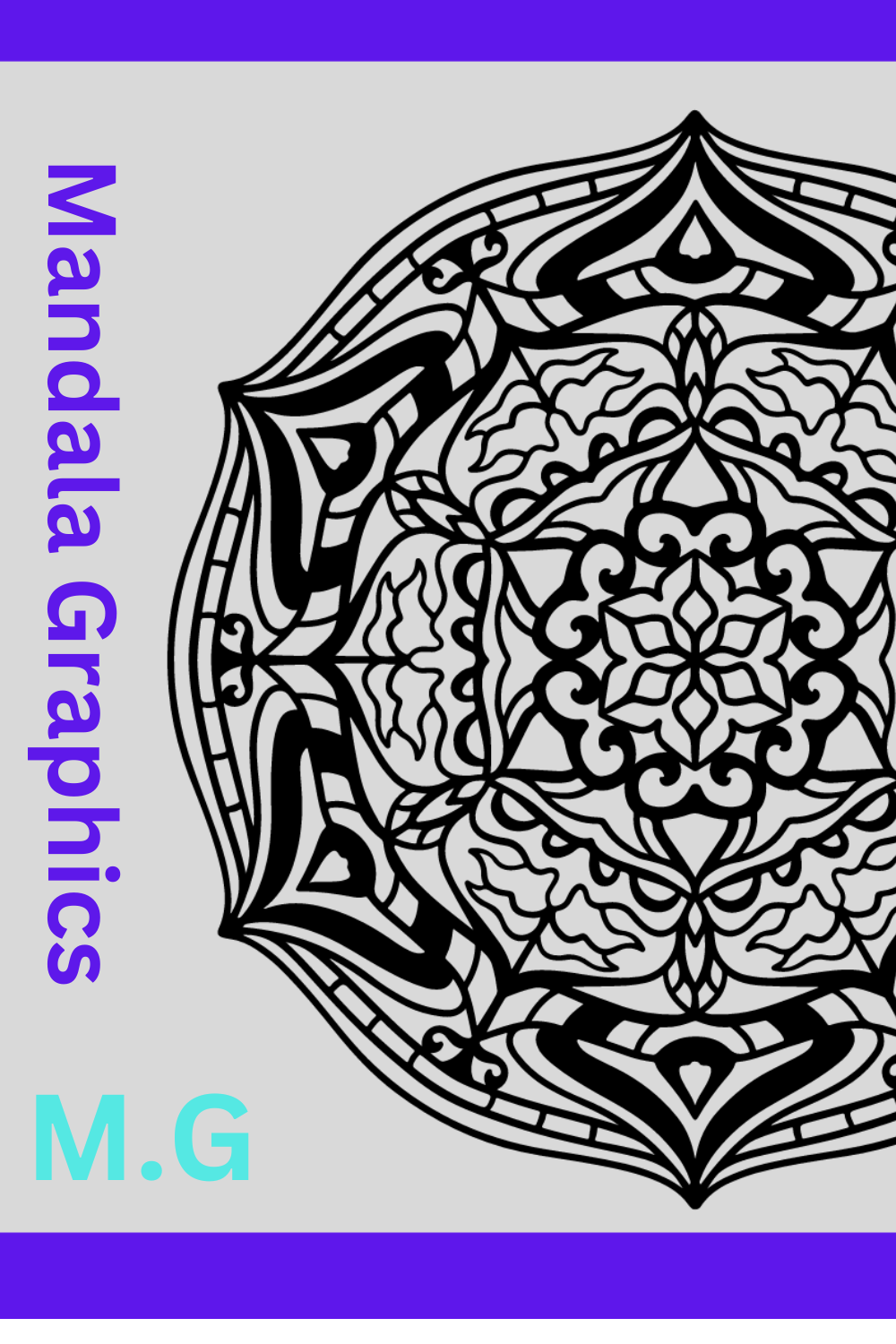 Mandala Graphic Designs " Bundle of 20 designs" pinterest preview image.