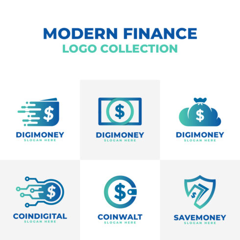 Modern Gradient Finance Logo Collection cover image.