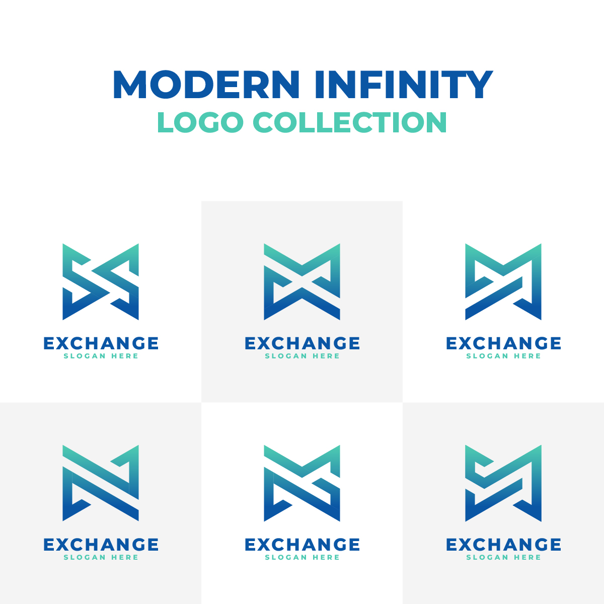 Modern Gradient Infinity Logo Collection cover image.