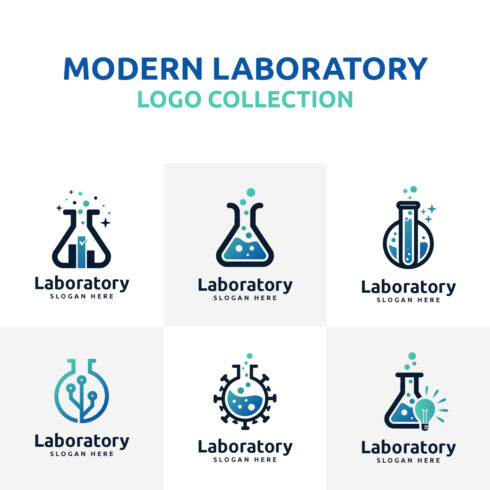 Modern Gradient Laboratory Logo Collection cover image.