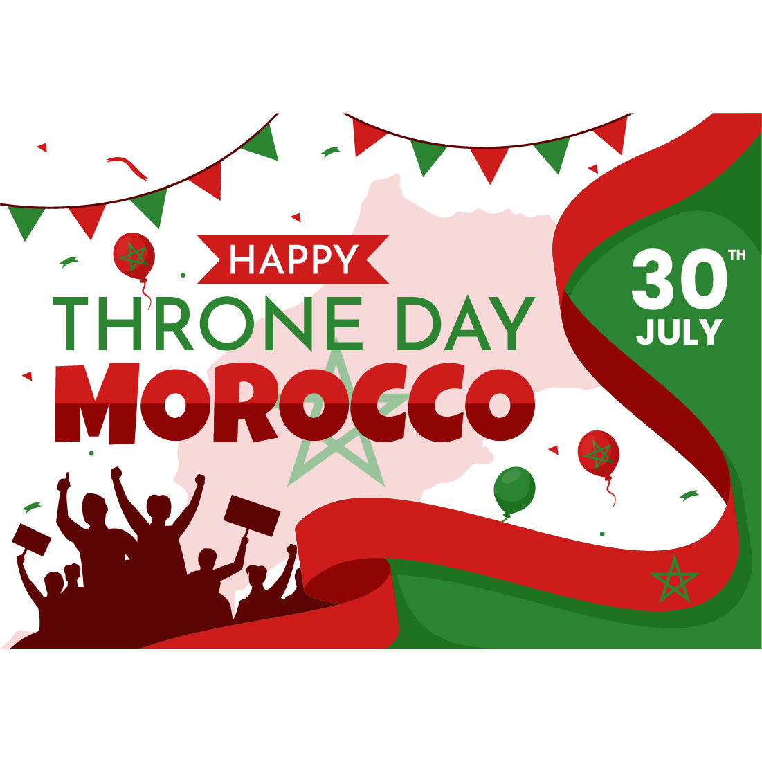 12 Morocco Throne Day Illustration preview image.