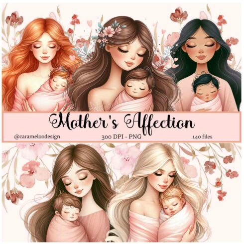 Mother's Affection Clip Art cover image.