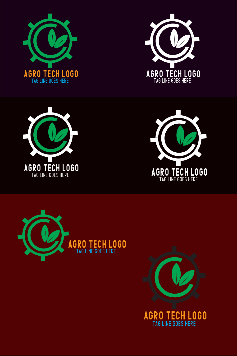 THREE AGRICULTURE LOGOS AND AGGROTECH LOGOS pinterest preview image.