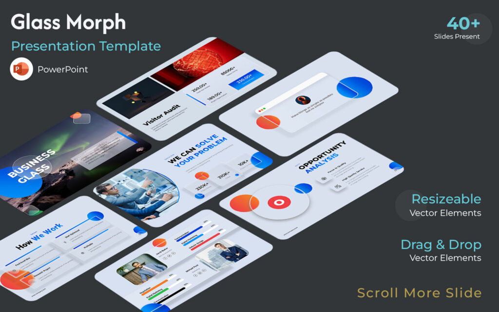 Morph Glass PowerPoint Presentation Template - MasterBundles