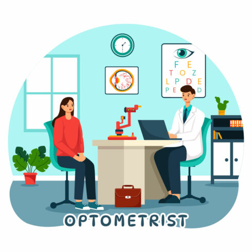 9 Optometrist Illustration cover image.