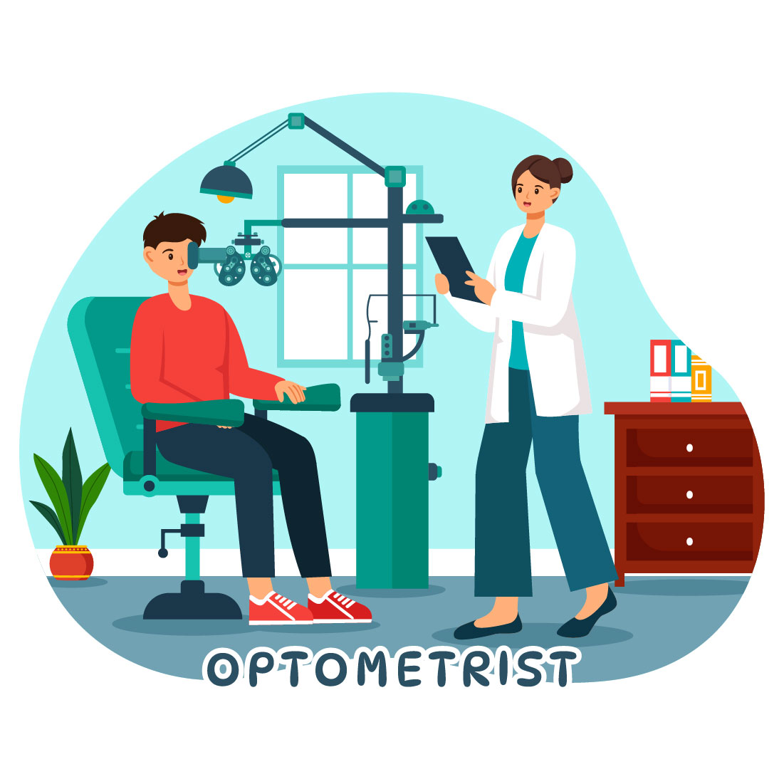 9 Optometrist Illustration preview image.