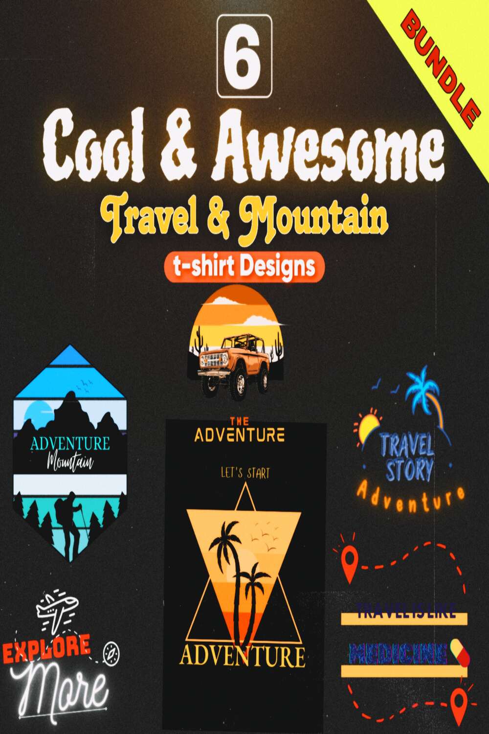 6 cool Travel and mountain tshirt designs pinterest preview image.