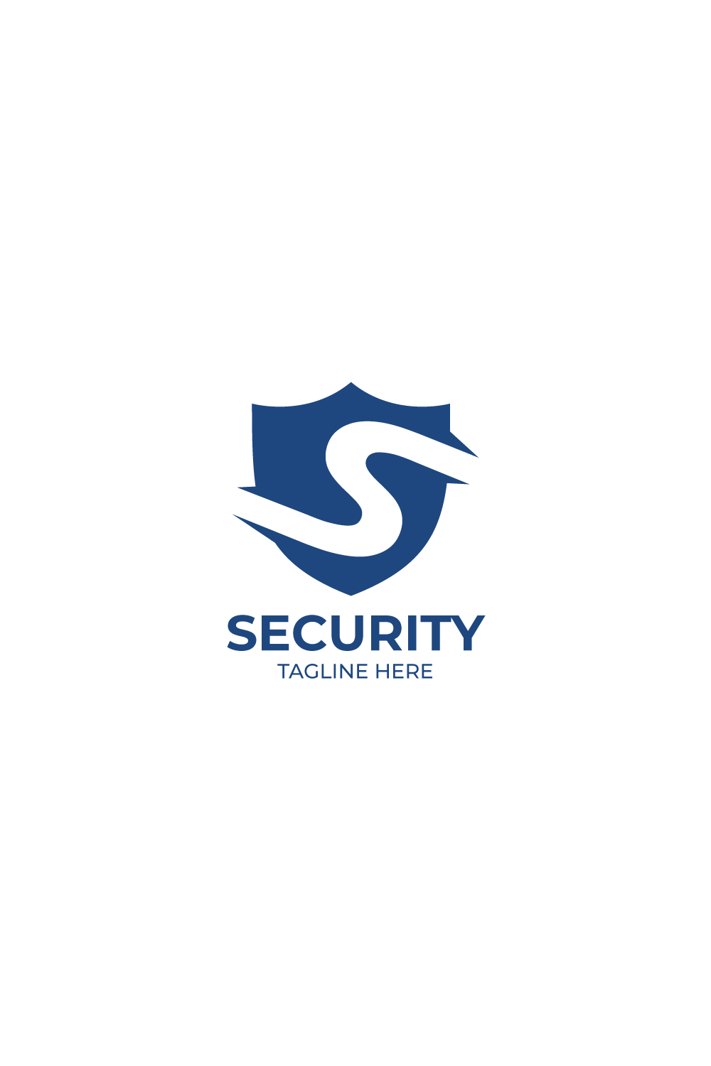 S Letter Security Logo Template pinterest preview image.