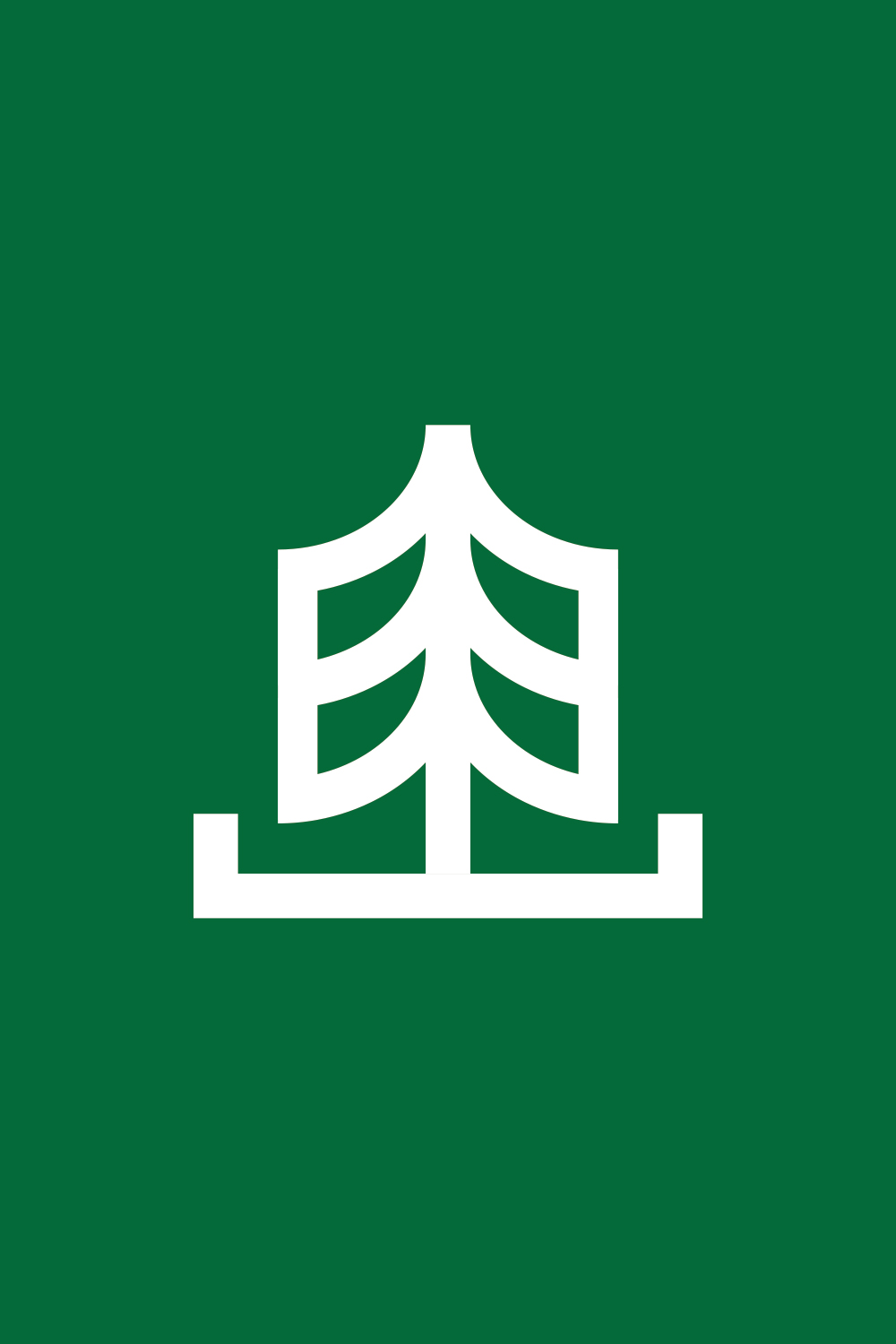 Pine Tree Logo Design Template | Nature Logo pinterest preview image.