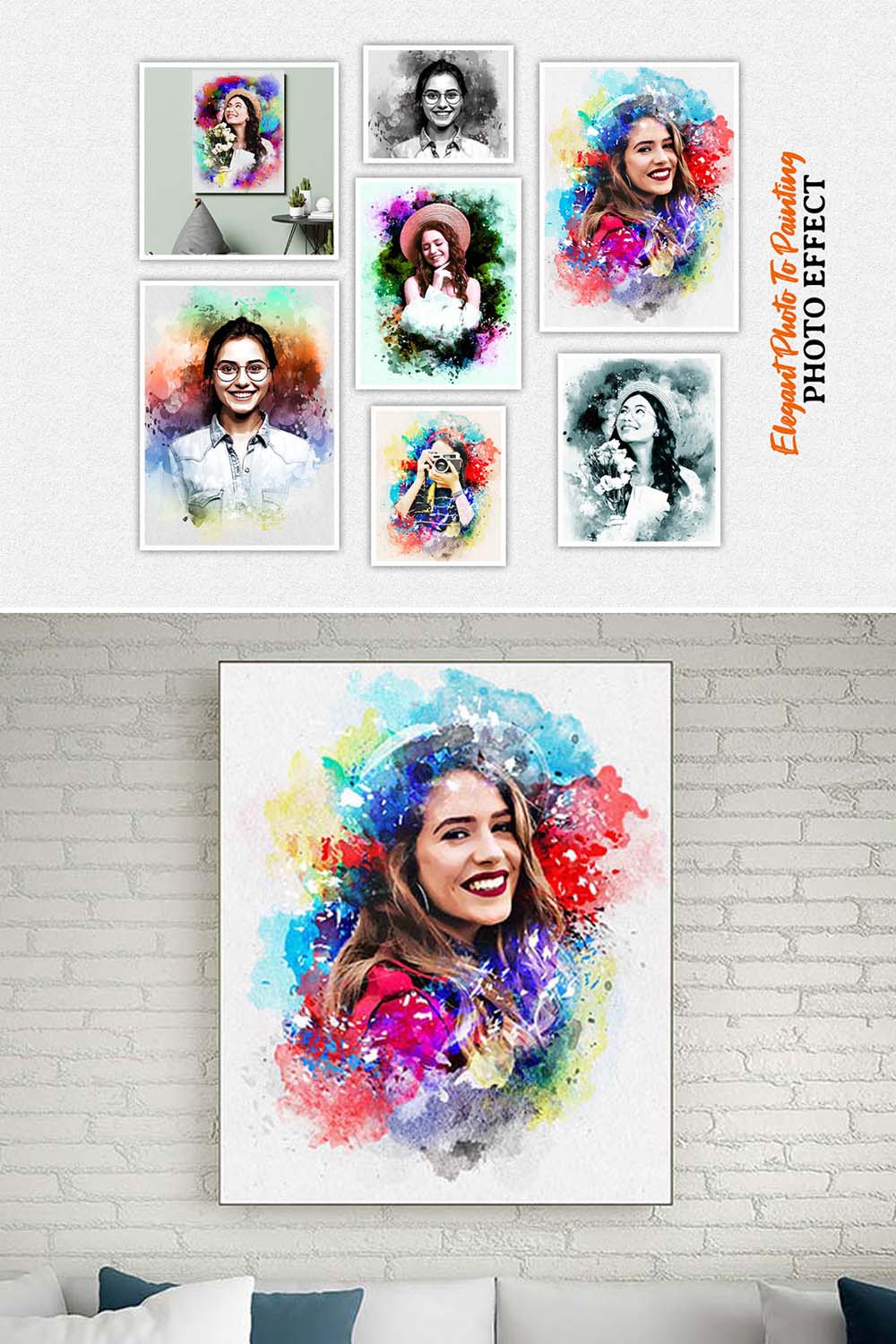 Elegant Photo To Painting Effect pinterest preview image.