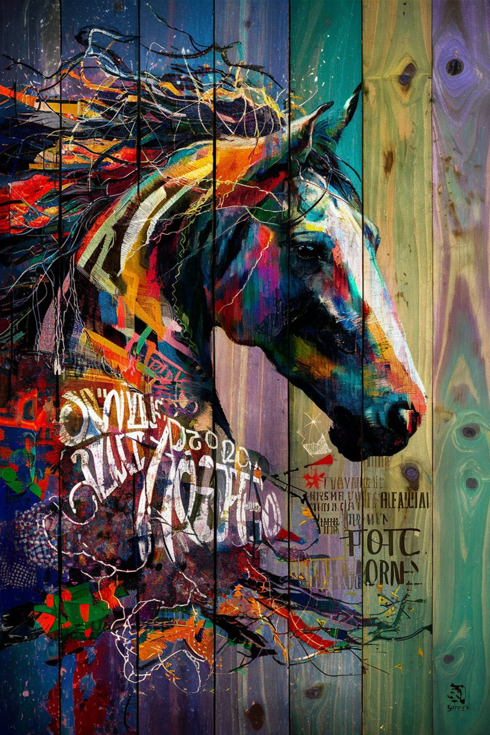 A Horse illustration :"Smile and Be Kind" pinterest preview image.