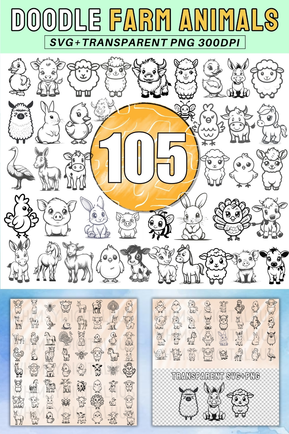 Animal Doodle Svg Baby Animals Clipart svg pinterest preview image.