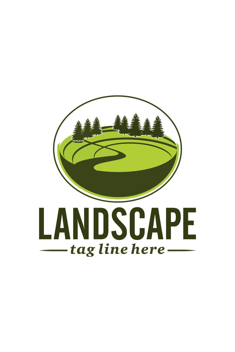 Elegant landscaping logo Design for your business pinterest preview image.