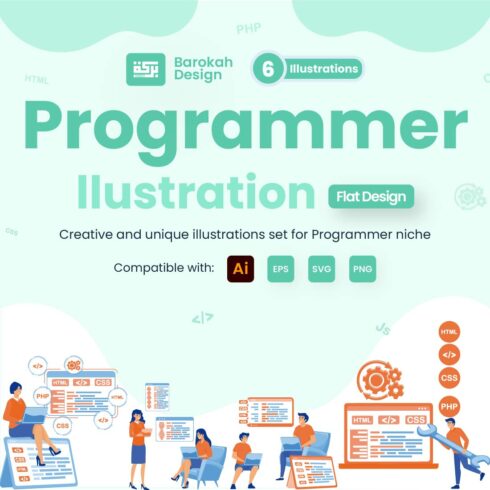 6 Illustrations Related to Programmers 2 cover image.