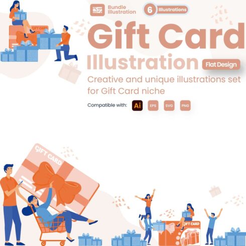 6 Illustrations Related to Gift Card cover image.
