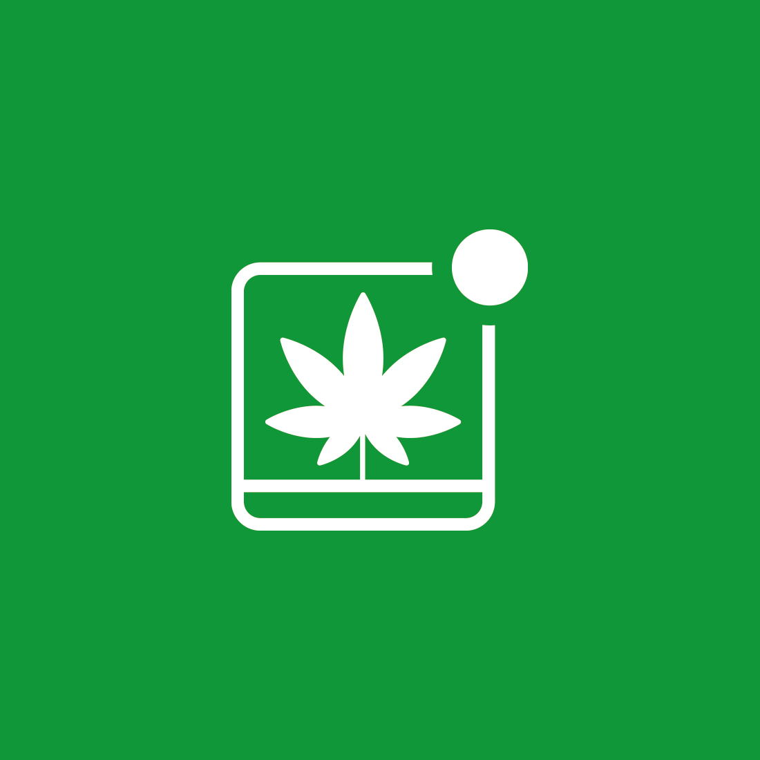Cannabis Logo Template preview image.