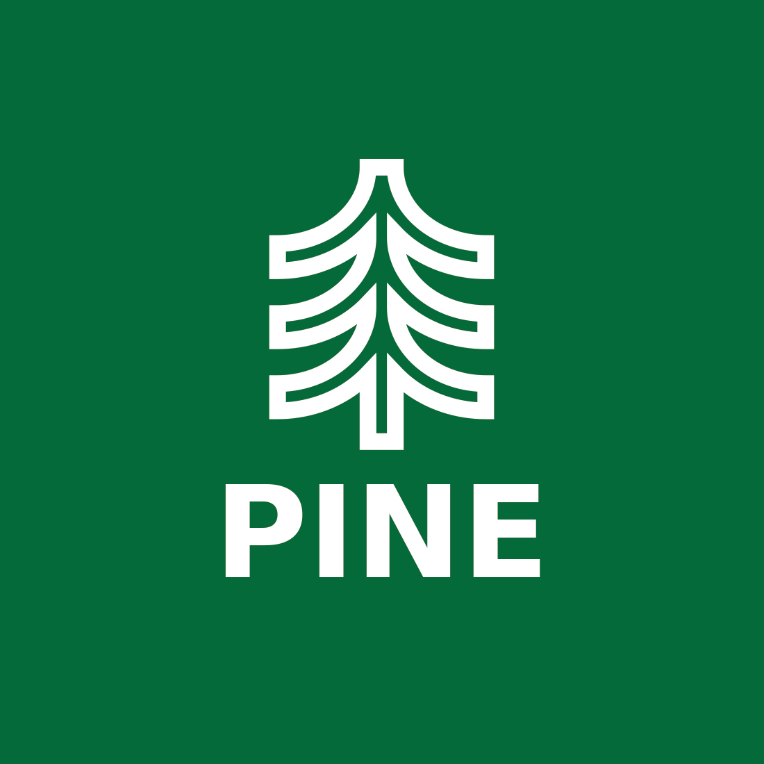 Pine Tree Logo Design Template | Nature Logo preview image.