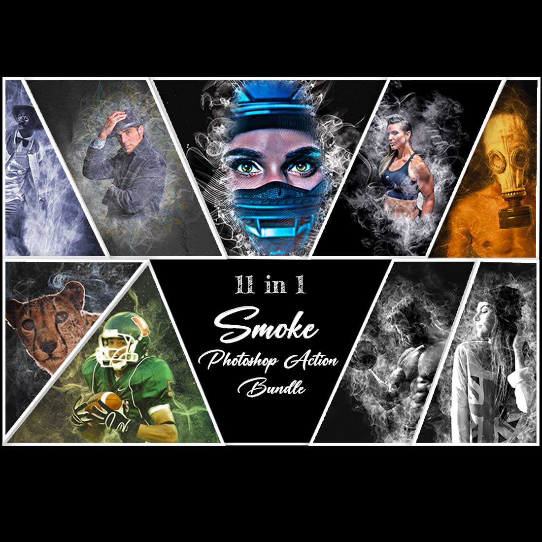 Smoke Photoshop Action Bundle cover image.
