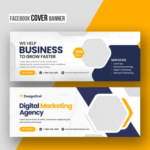 Corporate professional Business Facebook cover banner template cover image.
