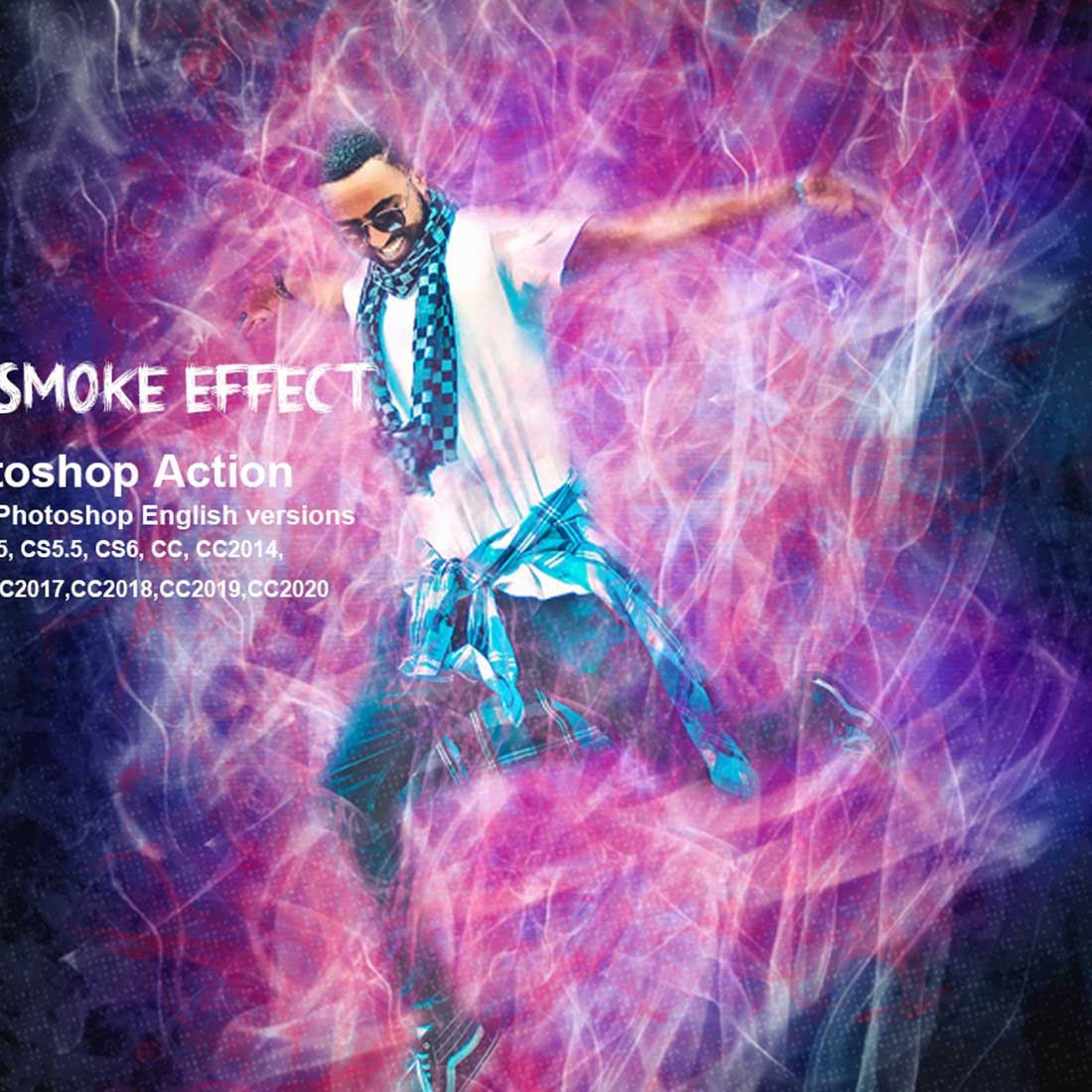 Smoke Photoshop Action Bundle preview image.