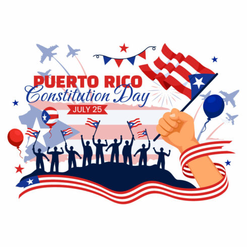 12 Puerto Rico Constitution Day Illustration cover image.