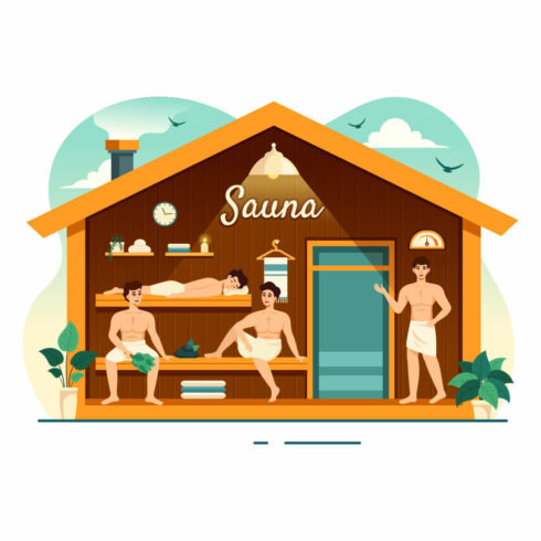 9 Sauna and Steam Room Illustration cover image.
