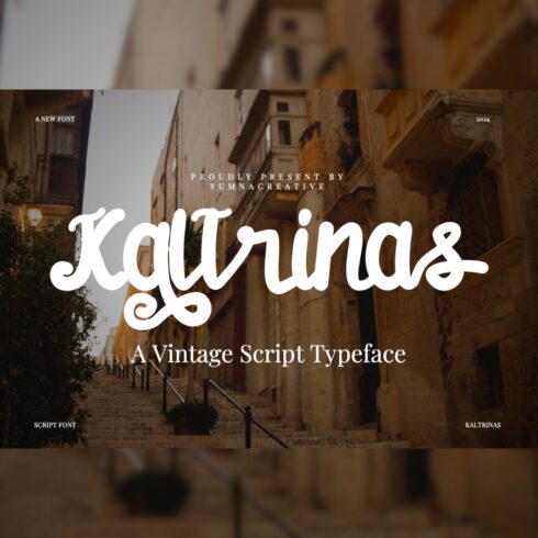 Kaltrinas - Vintage Script Font cover image.