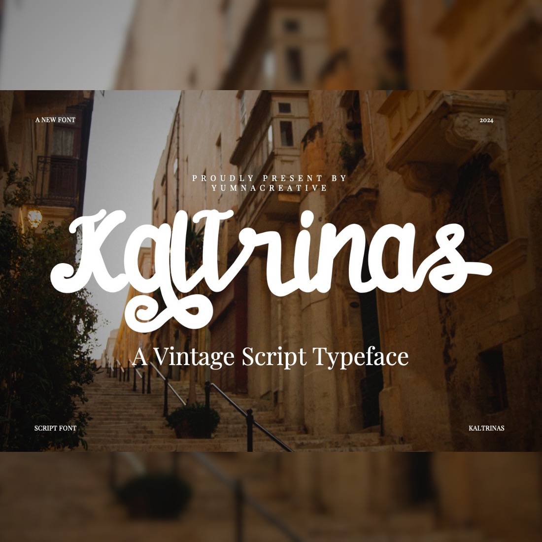 Kaltrinas - Vintage Script Font preview image.
