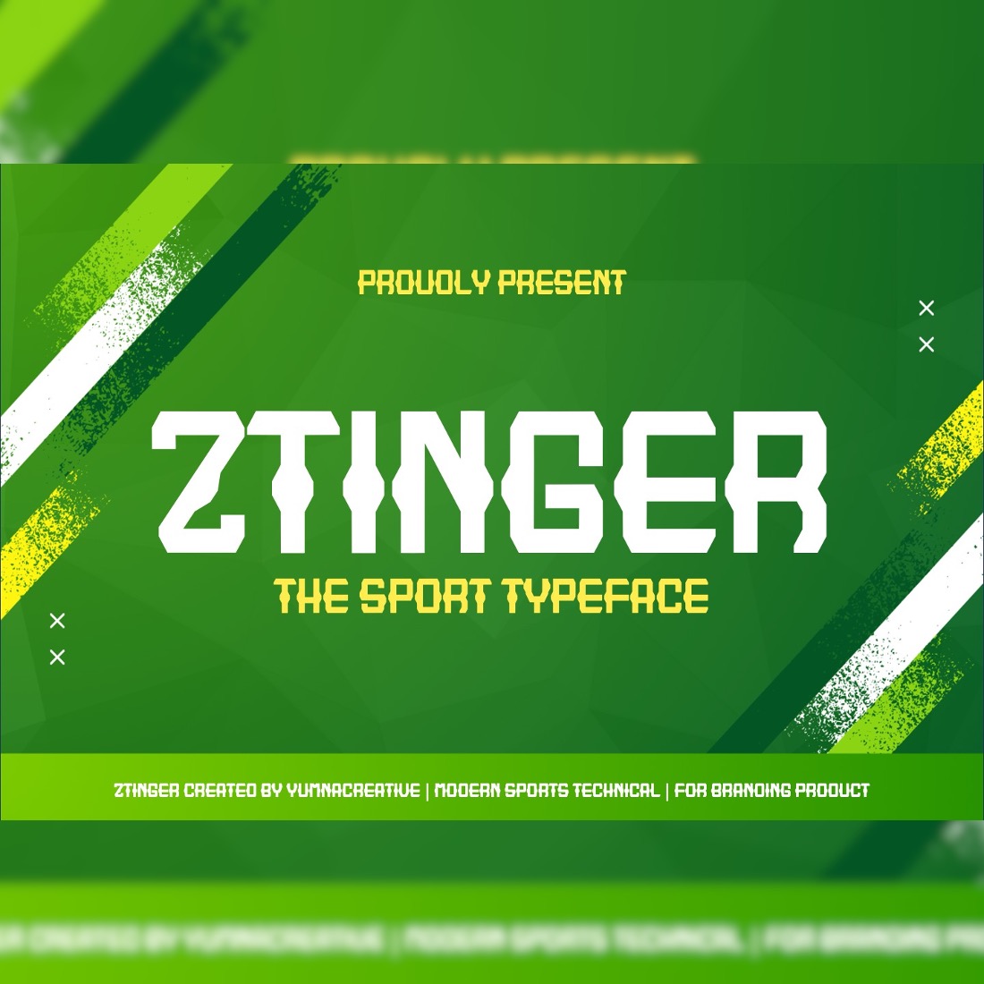 Ztinger - Sports Font preview image.