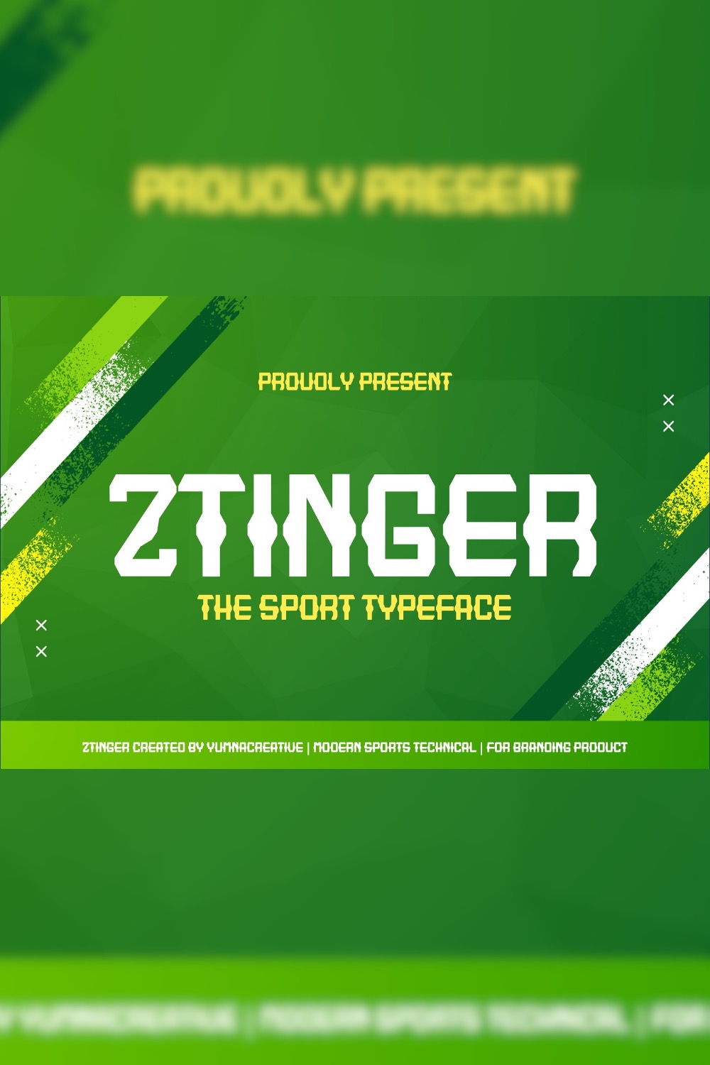 Ztinger - Sports Font pinterest preview image.