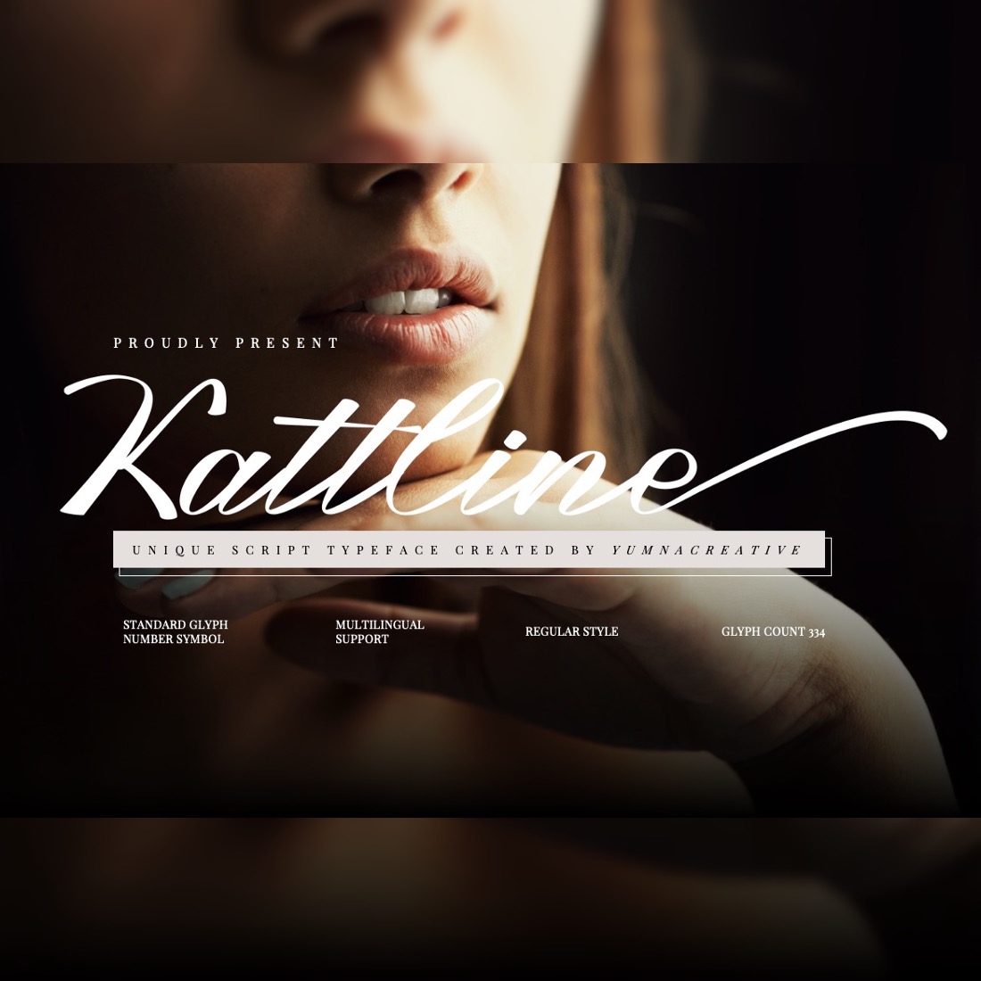 Kattline - Unique Script Font preview image.