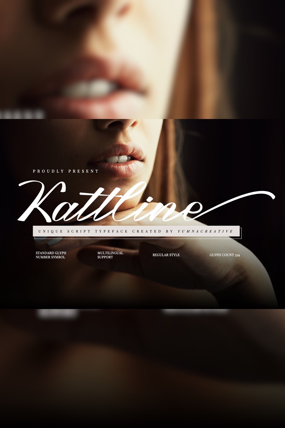 Kattline - Unique Script Font pinterest preview image.
