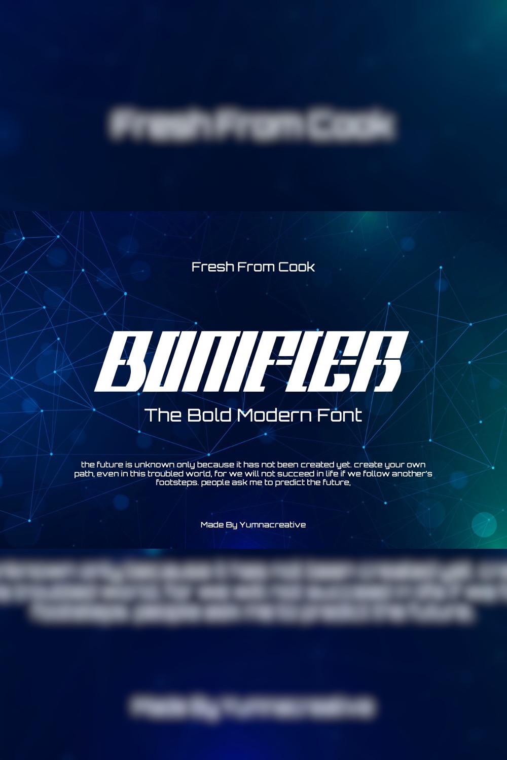 Bomfier - Bold Modern Font pinterest preview image.