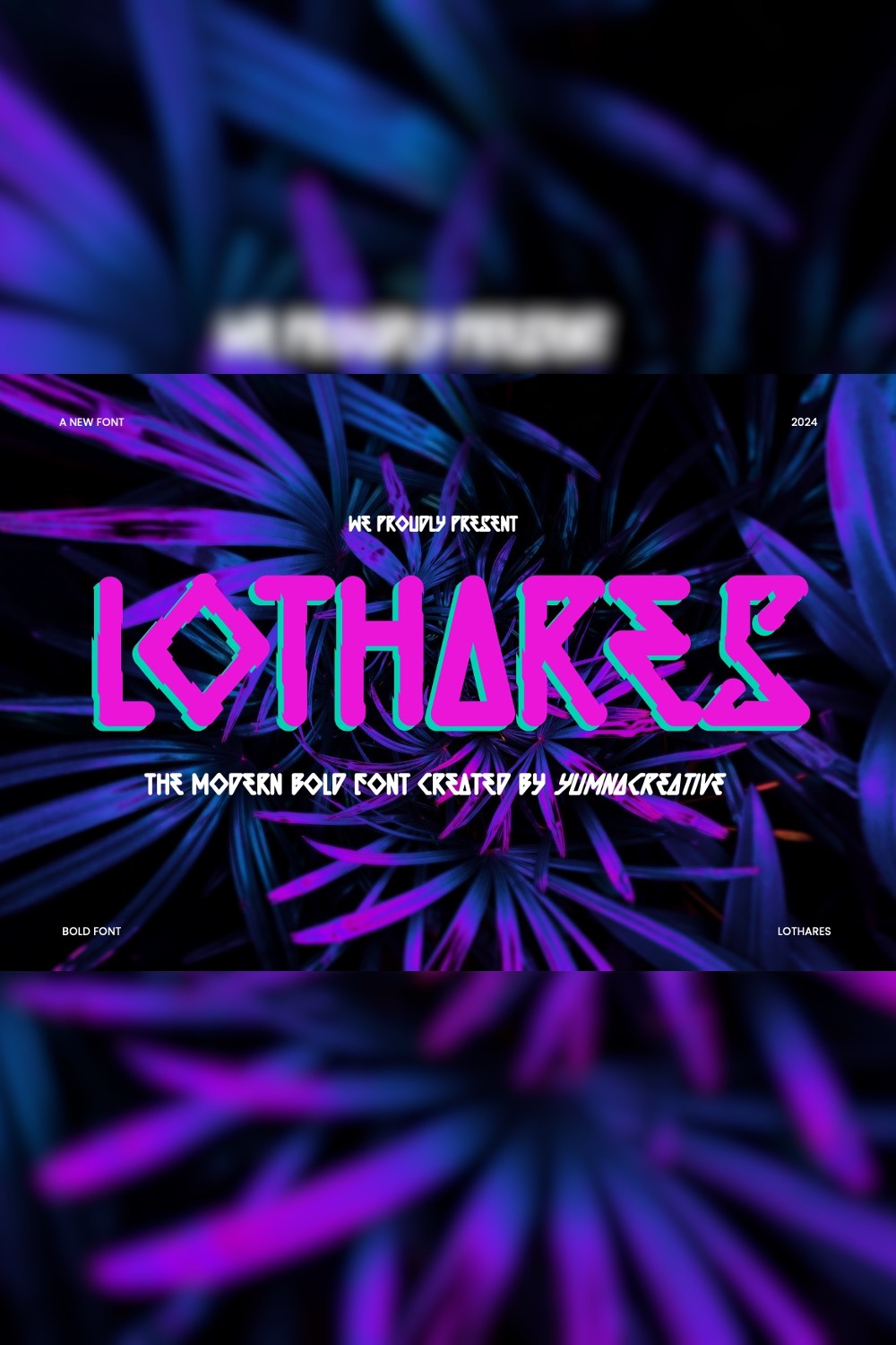 Lothares - Modern Bold Font pinterest preview image.