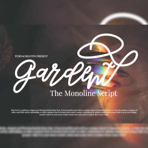 Gardent - Monoline Script Font cover image.