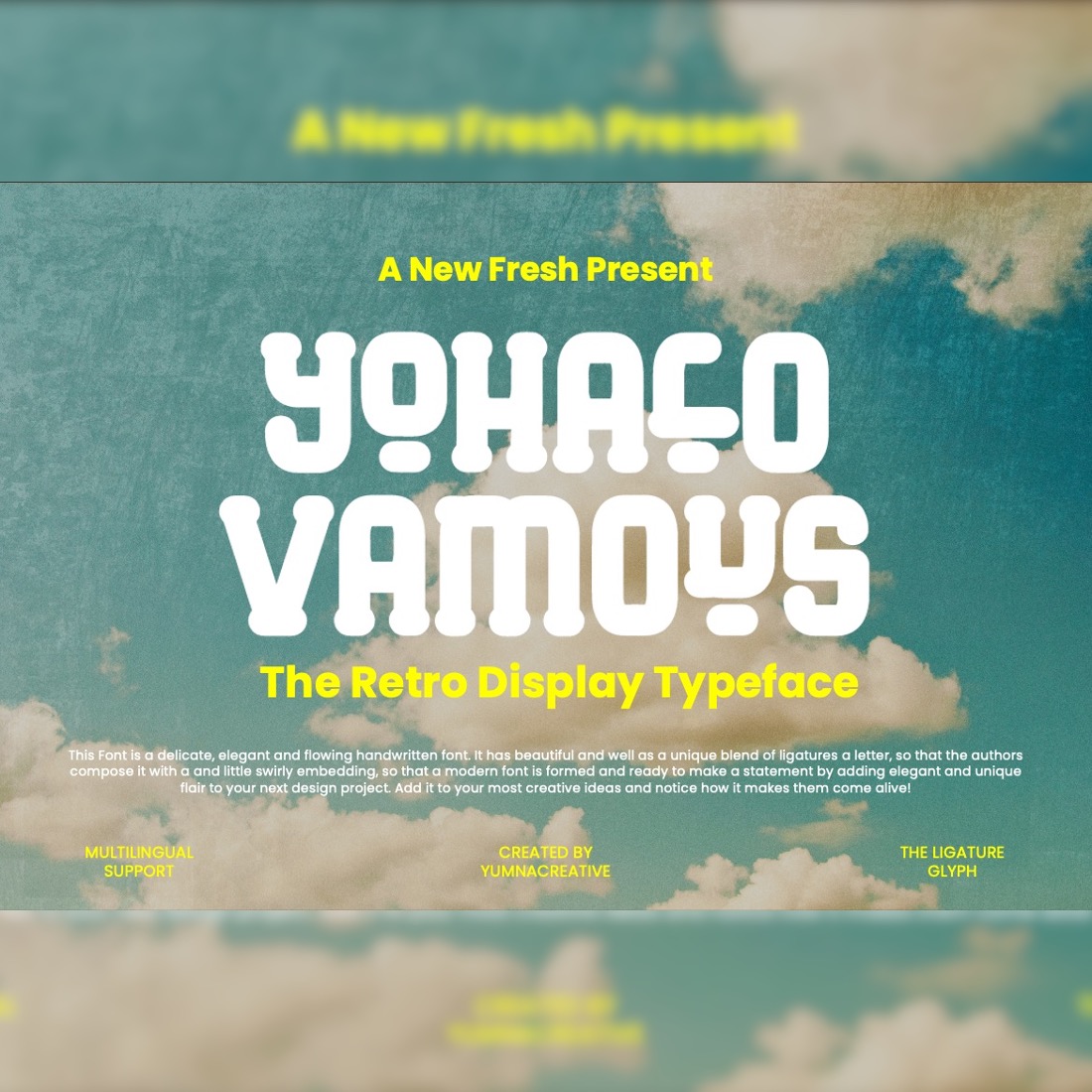 Yohalo Vamous - Retro Display Font preview image.
