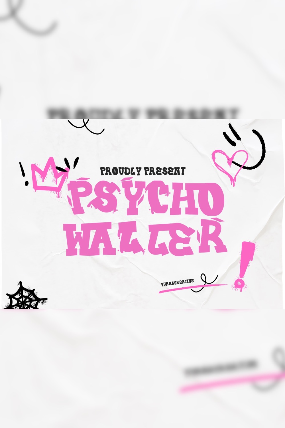 Psycho Waller - Graffiti Font pinterest preview image.