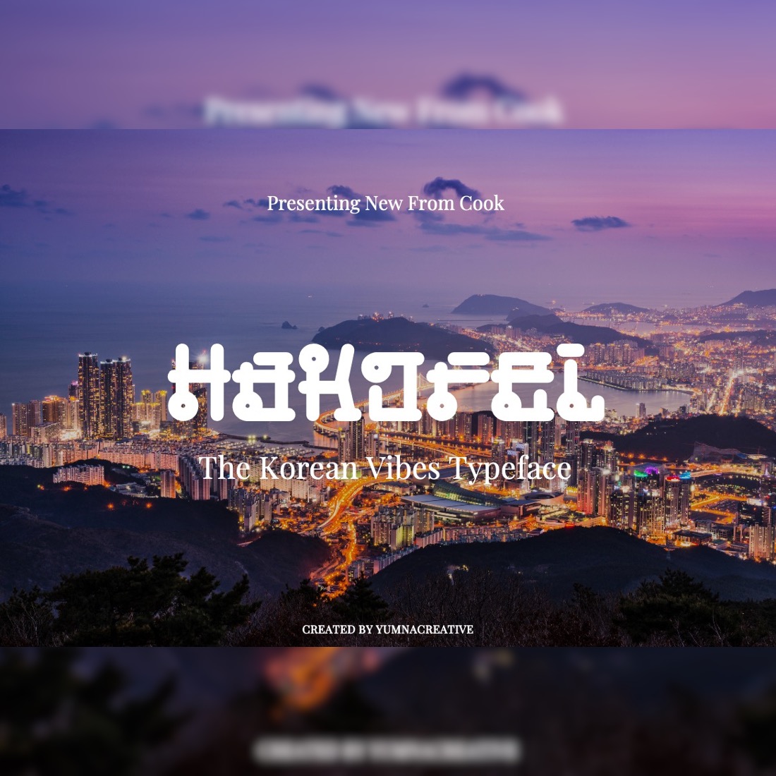 Hakorel - Korean Font preview image.