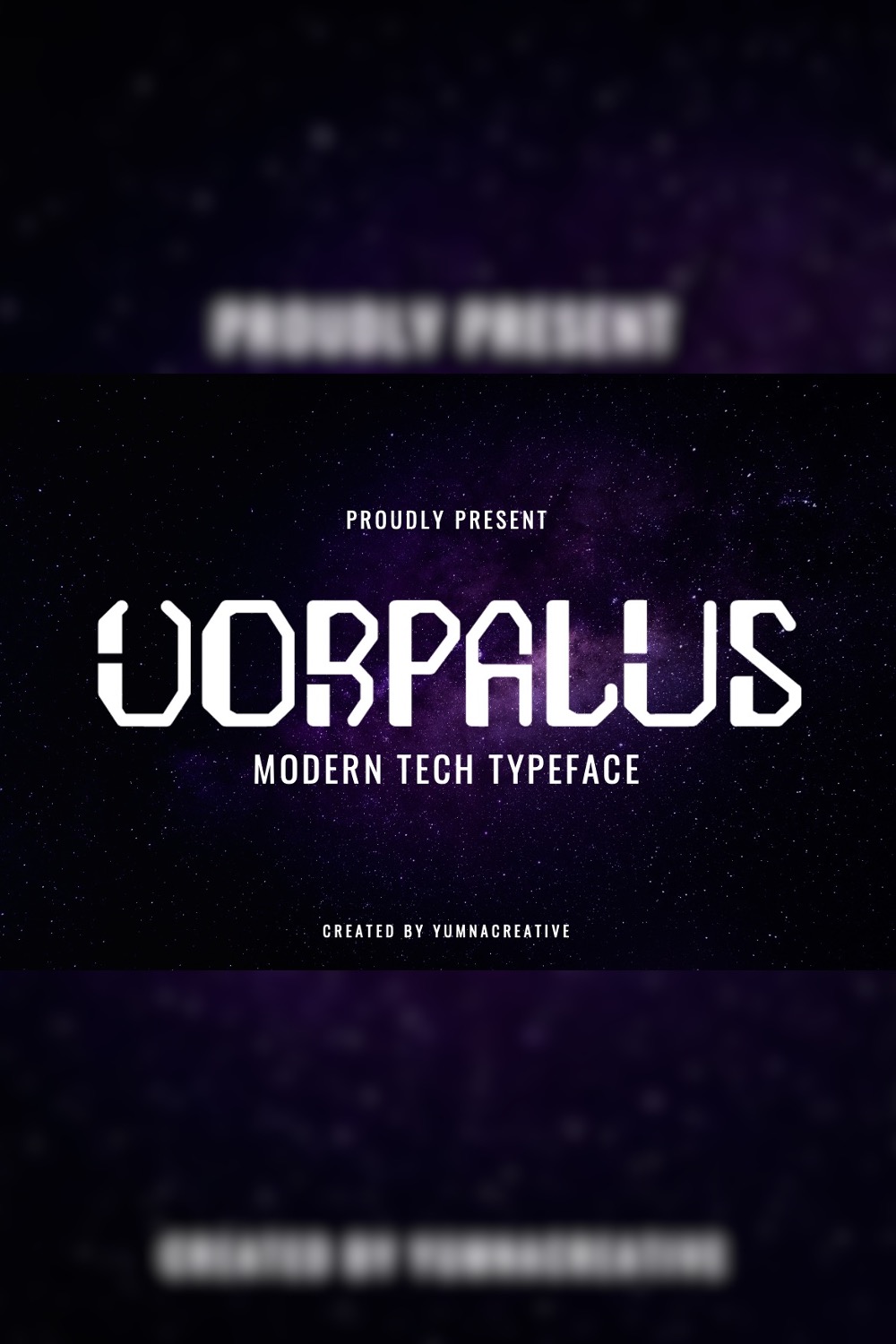 Vorpalus - Modern Tech Font pinterest preview image.